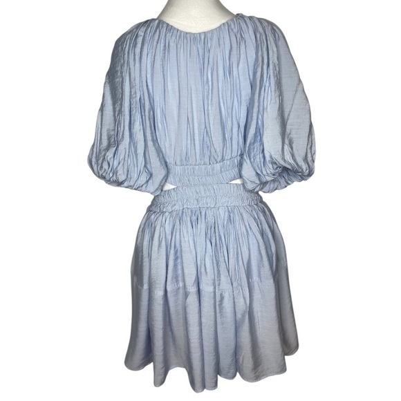 CUTOUT PUFF SLEEVES MINI DRESS BABY BLUE PLAYFUL
SILHOUETTE SUMMER PREPPY MED - Picture 3 of 16